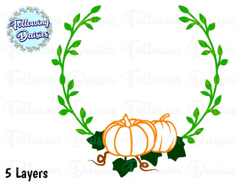 Download PUMPKIN WREATH in SVG format Halloween Thanksgiving Fall ...