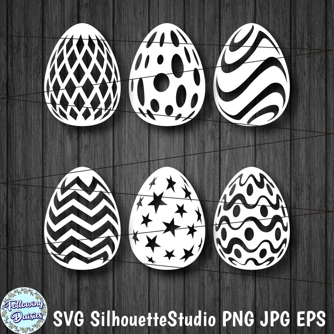 EASTER EGGS SVG, Cut Files for Cricut and Silhouette - Etsy