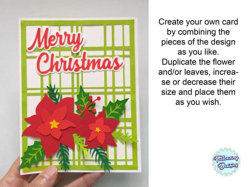 JULKORT SVG, God Jul, Kortmall, Julkort för Cricut, Julhälsningskort, Klippfiler för Cricut och Silhouette bild 3