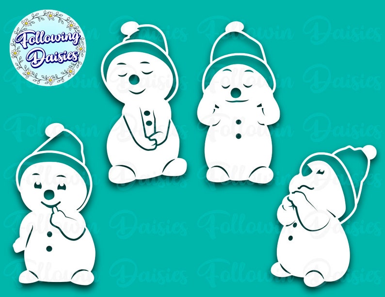 Download CHRISTMAS SNOWMEN in SVG format Christmas ornaments | Etsy