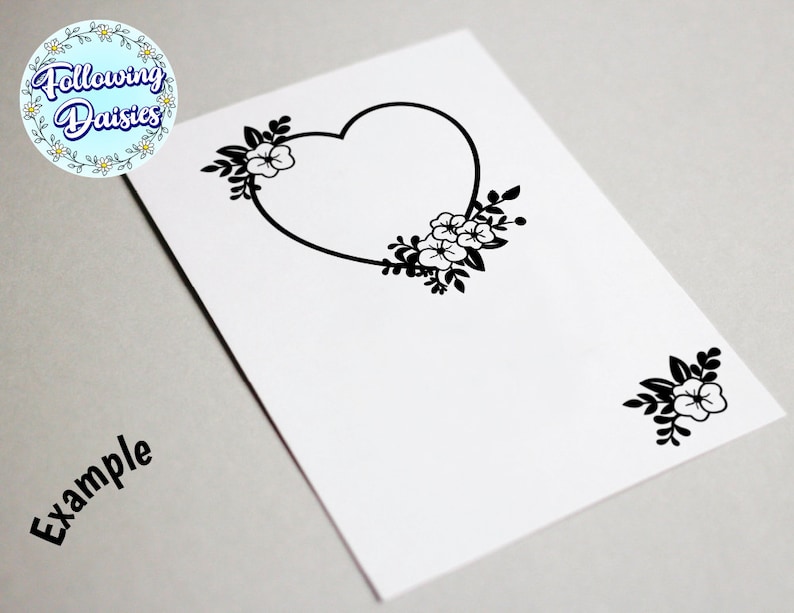 Heart decorated with flowers Paper cut template FLORAL HEART in SVG Floral bouquets in svg Svg files for cricut and silhouette