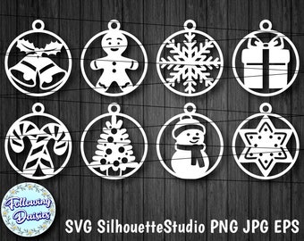 CHRISTMAS BAUBLES in SVG No.2, Christmas decorations, Christmas ornamets, Christmas cut files, Svg files for Cricut and Silhouette