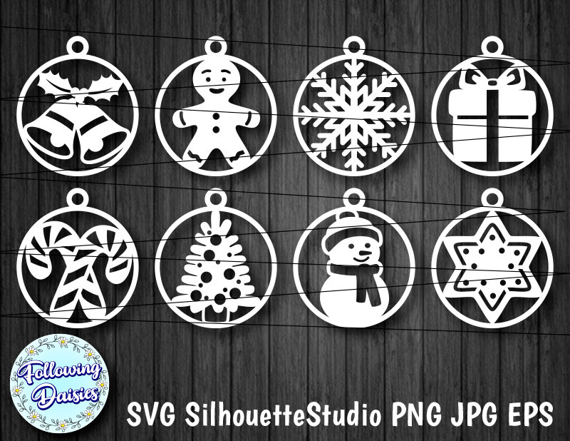 CHRISTMAS BAUBLES in SVG No.2, Christmas decorations, Christmas ornamets, Christmas cut files, Svg files for Cricut and Silhouette