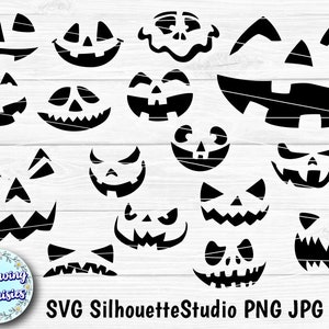 Halloween Faces SVG: Funny, Scary Cut Files, Cricut & Silhouette (Digital Download)