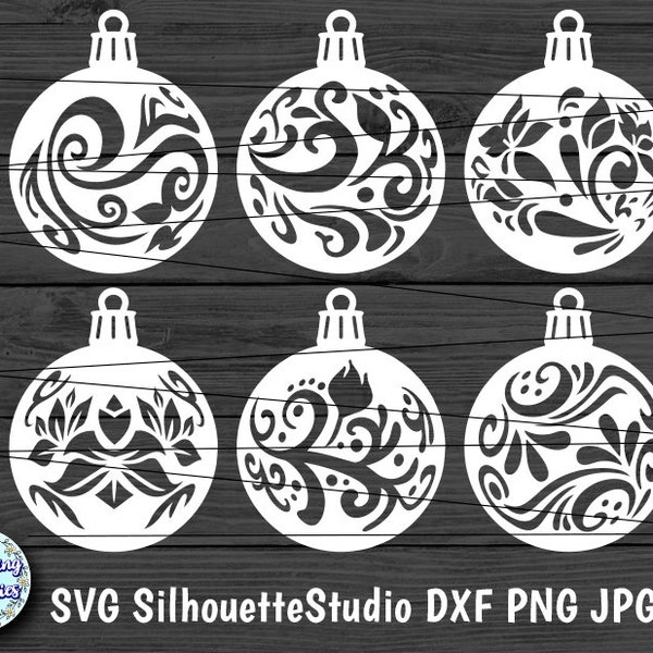 WEIHNACHTSKUGELN SVG, Weihnachtsschmuck svg Bundle, Weihnachten Ornament svg Dateien, Weihnachtsschmuck, SVG-Dateien für Cricut und Silhouette