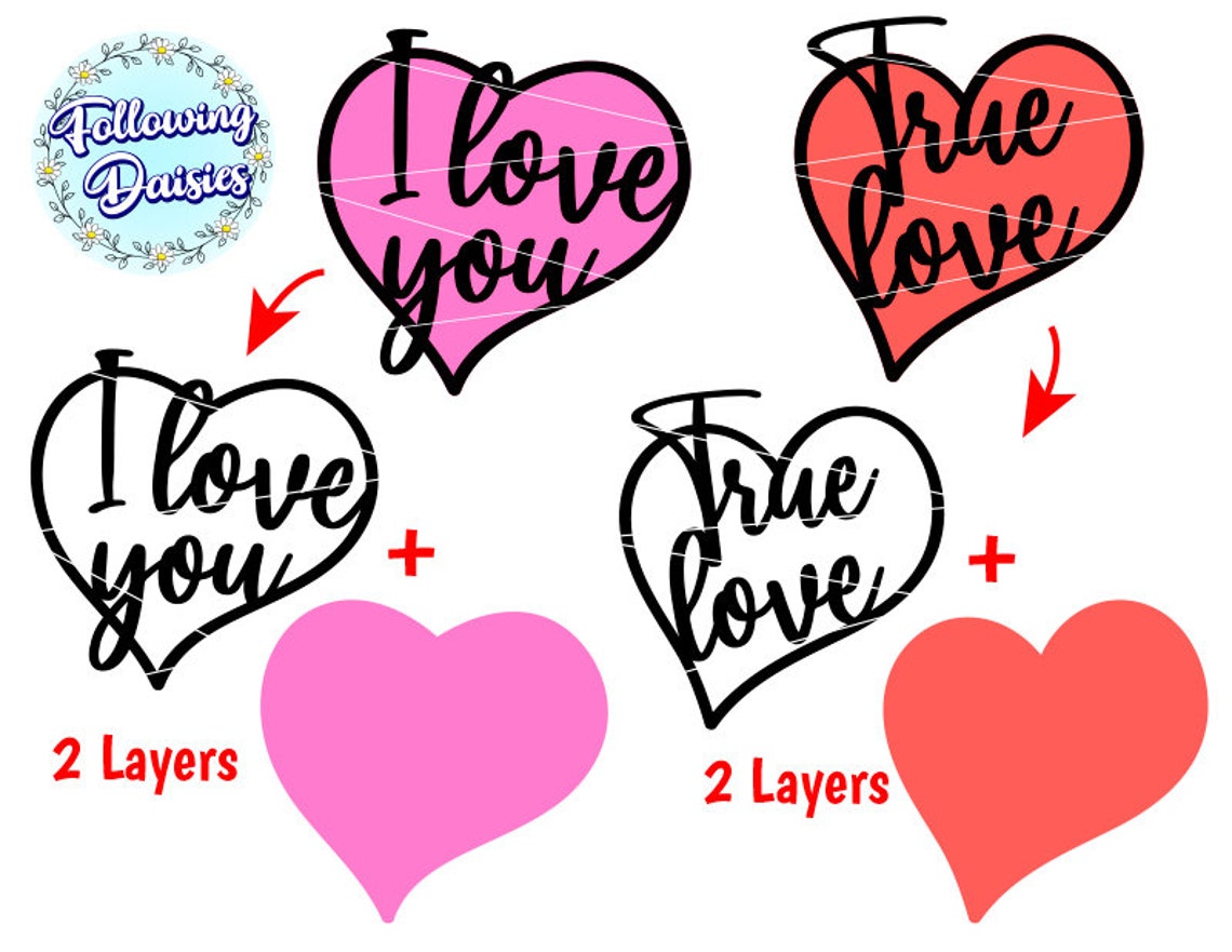 VALENTINE HEARTS SVG Valentines Day Svg Conversation Heart | Etsy