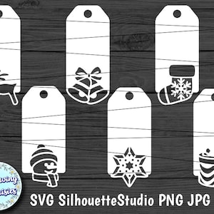 GESCHENKANHÄNGER im SVG Format No3, Weihnachtsanhänger, Weihnachten, Weihnachtsdekoration, SVG-Dateien für Cricut und Silhouette, Scherenschnitt-Vorlage