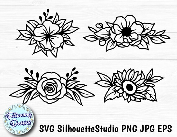 Free Free 270 Silhouette Cameo Silhouette Flower Border Svg SVG PNG EPS DXF File