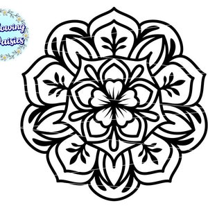 MANDALAS in SVG format No 2, Mandala vector, Mandala silhouette, Paper cut template, Svg files for cricut and silhouette, Instant Download image 5