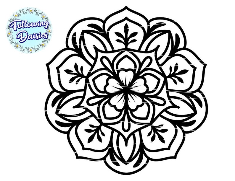 MANDALAS in SVG format No 2, Mandala vector, Mandala silhouette, Paper cut template, Svg files for cricut and silhouette, Instant Download image 5