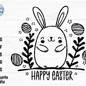 EASTER BUNNY SVG, Easter bunny svg file, Happy Easter svg, Easter rabbit svg, Cute easter bunny svg, Svg files for cricut and silhouette