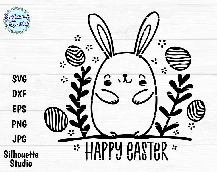 EASTER BUNNY SVG Easter Bunny Svg File Happy Easter Svg Etsy