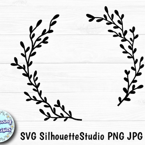 WREATH in SVG Circle Wreath Monogram Wreath Laurel Wreath - Etsy