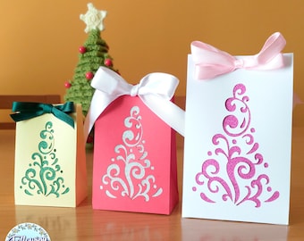 CHRISTMAS Gift BOX SVG, Christmas box svg, Gift box template, Gift box svg for cricut, Christmas svg, Svg file for cricut and silhouette