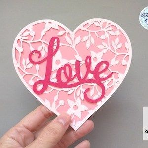CORAZON con FLORES SVG, Adorno Corazón, Corazón floral, Flores, Adorno floral, Amor, San Valentín, Archivos en svg para cricut y silhouette
