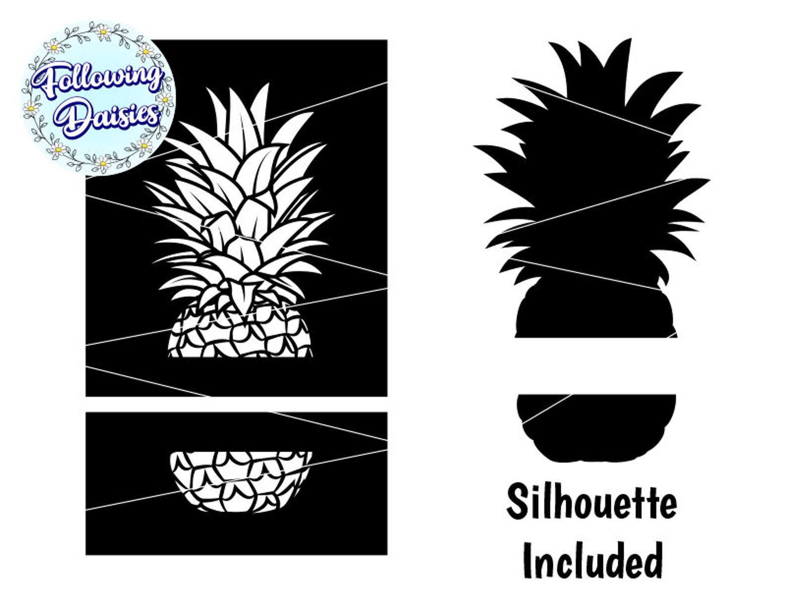 PIÑA SVG 2 Piña vectorial Archivos svg para cricut y - Etsy España