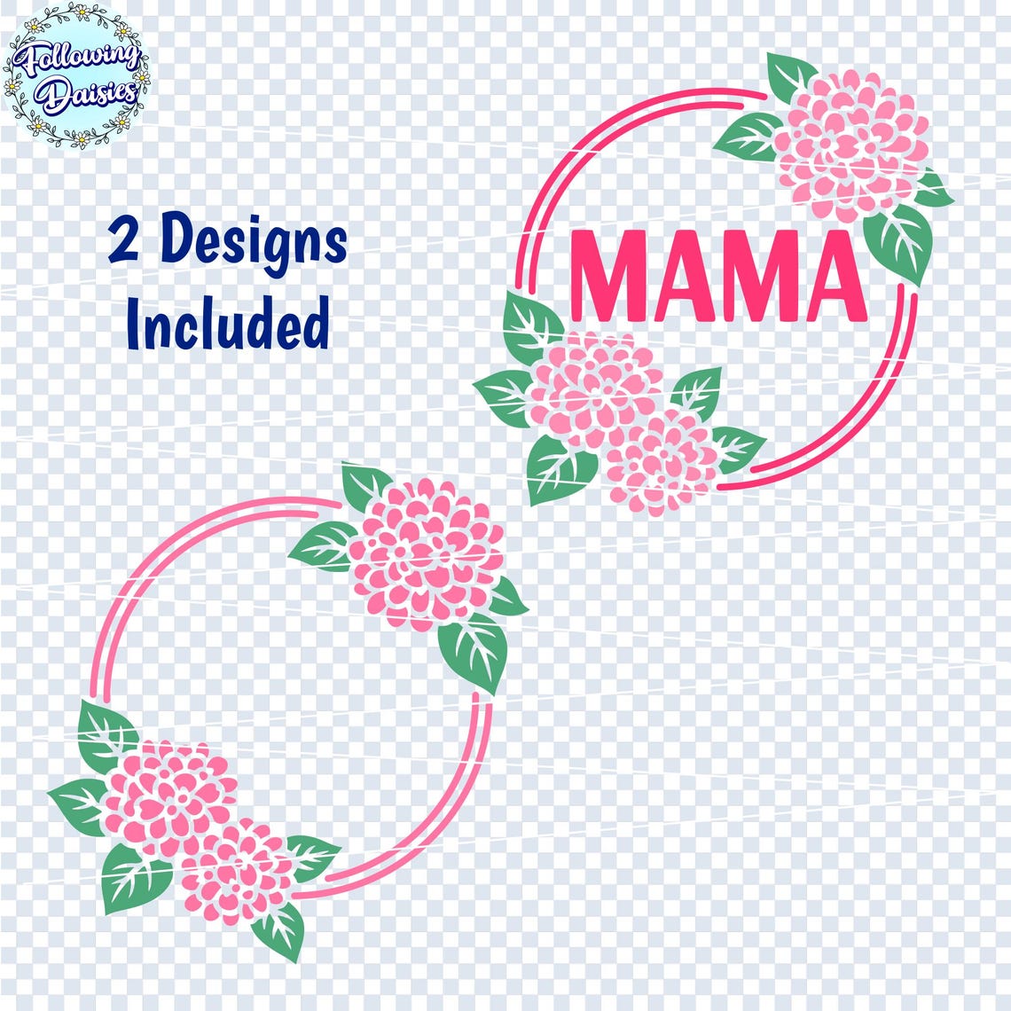 Floral Mama SVG, Hydrangea Frame, Mother’s Day Cut File for Cricut ...