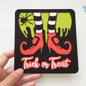 CARTEL de HALLOWEEN SVG, Truco o trato svg, Cartel de Halloween para puerta svg, Archivos de corte para cricut y silhouette