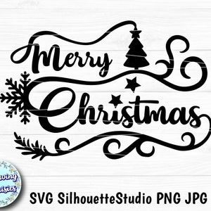 MERRY CHRISTMAS SVG No.1, Christmas greetings, Christmas, Christmas decoration, Svg files for Cricut and Silhouette, Paper cut template