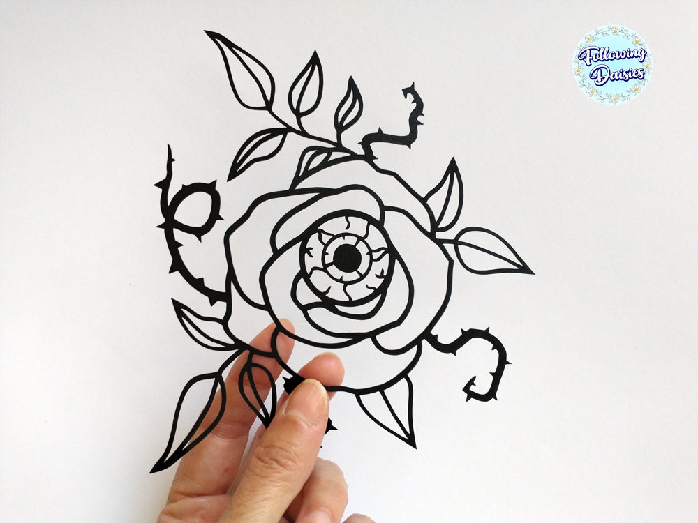 HALLOWEEN ROSE SVG, Spooky Eyeball Svg, Halloween Svg, Spooky Flowers ...