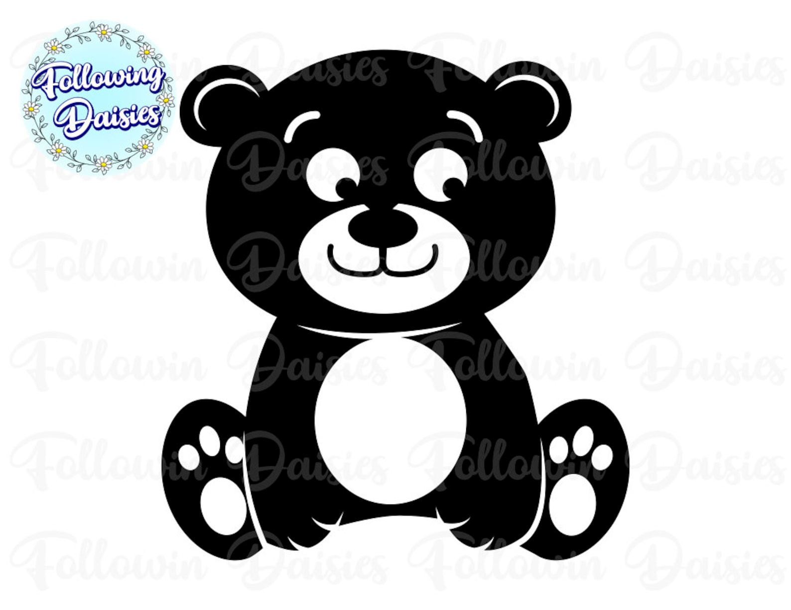 TEDDY BEAR in SVG Format Kids Svg Cute Bears Silhouettes | Etsy