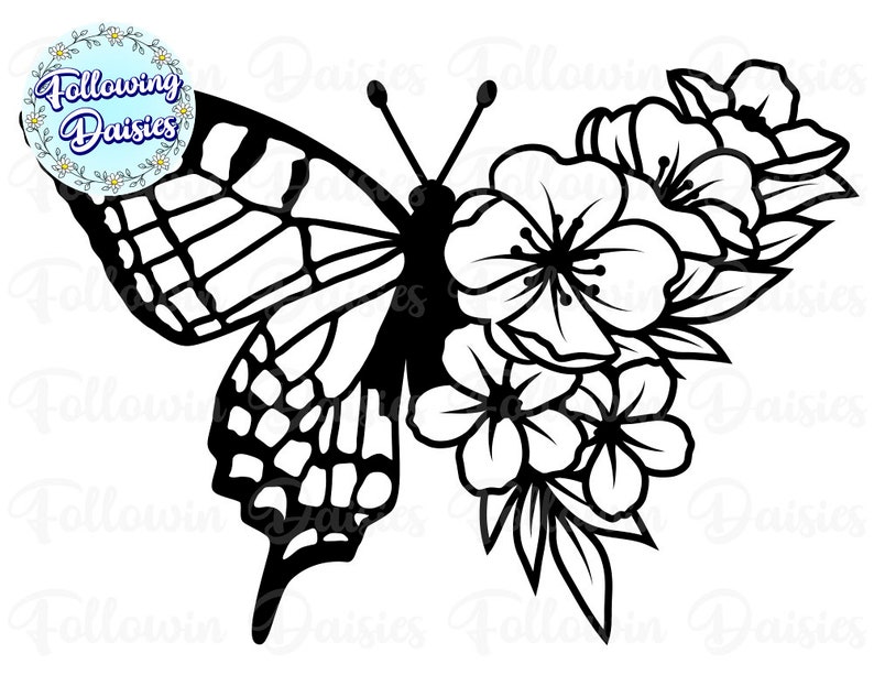 Download Butterfly In Svg Svg Files For Cricut And Silhouette Spring Butterfly Silhouette Flowers Svg Paper Cut Template Floral Butterfly Clip Art Art Collectibles Advancedrealty Com