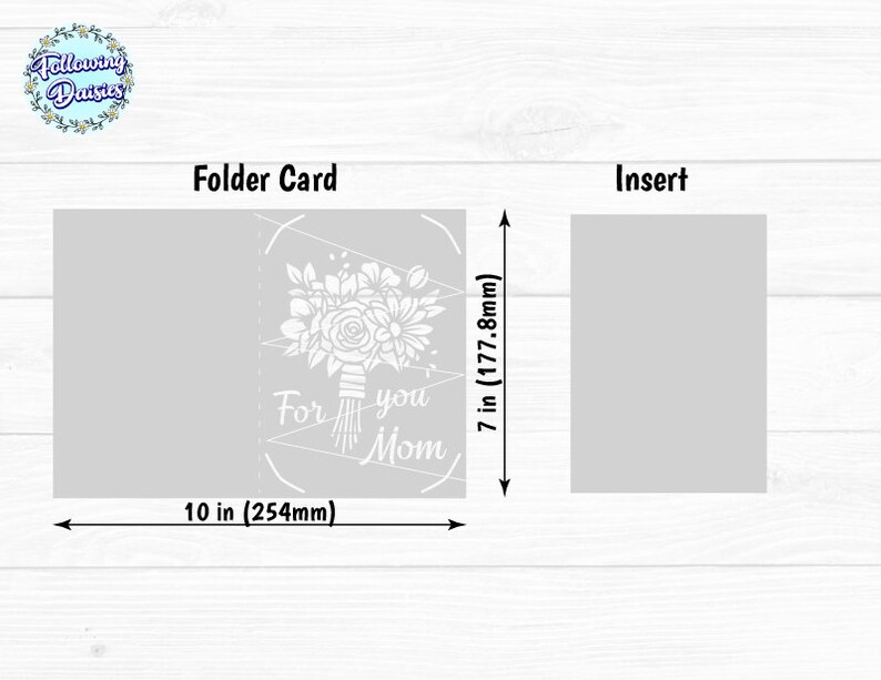 Floral Mothers Day Card SVG: Cricut & Silhouette Cut File - Etsy
