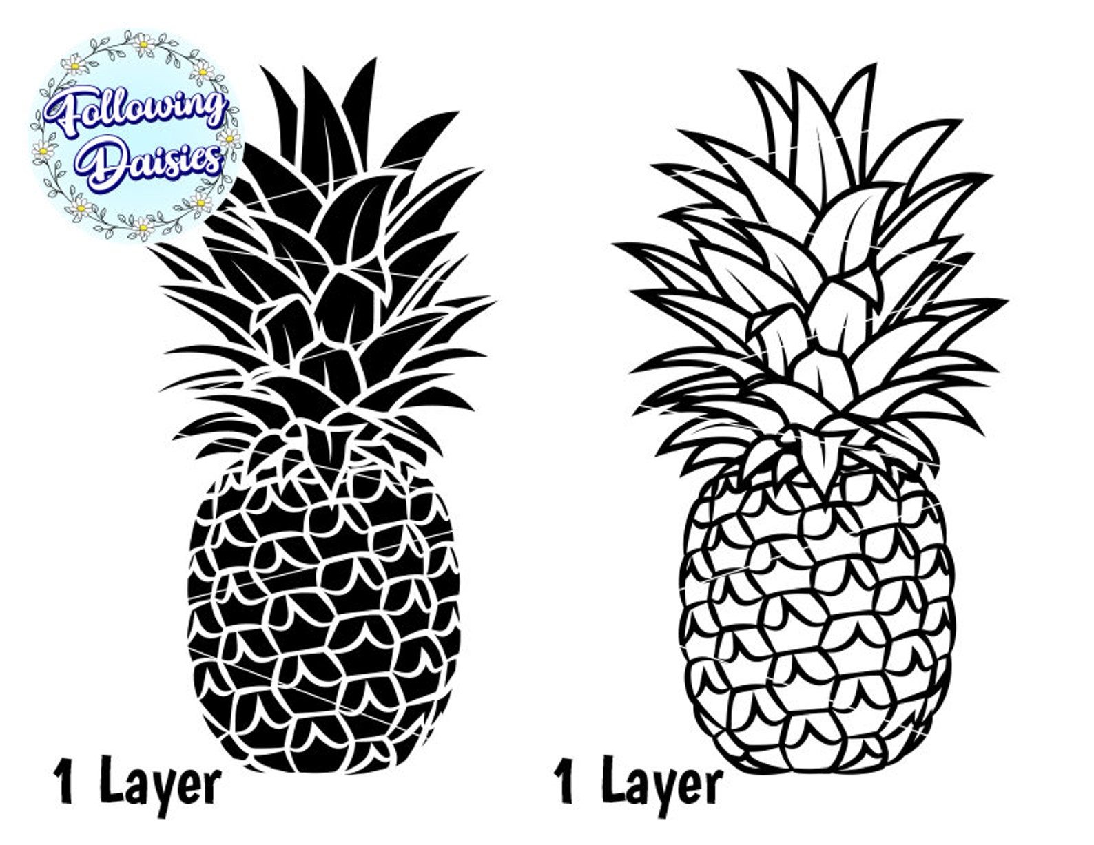 PIÑA SVG #2, Piña vectorial, Archivos svg para cricut y silhouette ...