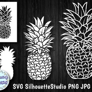 PINEAPPLE SVG #2,  Pineapple vector, Pineapple silhouette, Svg files for cricut and silhouette, Paper cut template, Instant download