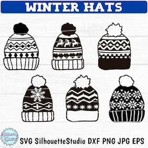 GORROS de INVIERNO SVG, Guantes navideños svg, Navidad, Decoración navideña, Archivos de corte para cricut y silhouette