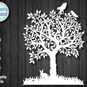 TREE in SVG, Nature, Field, Landscape, Farm, Paper cut template, Svg files for cricut and silhouette, Personal and commercial use