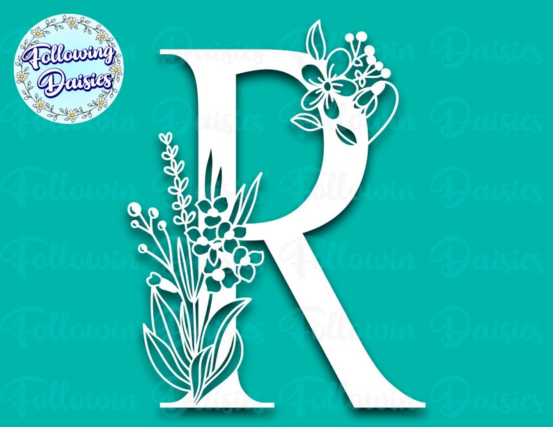 Download LETRA R Floral en SVG Letra R decorada con flores Archivos | Etsy