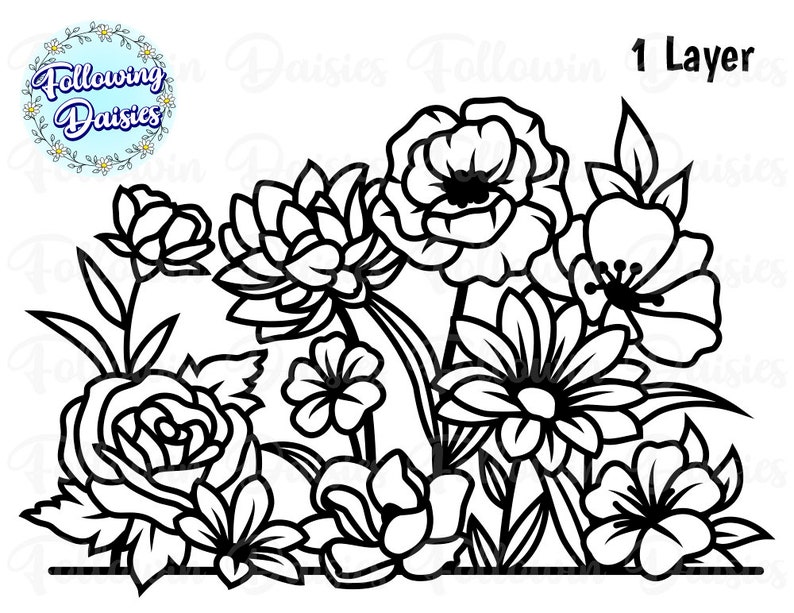 Free Free 210 Silhouette Flower Border Svg SVG PNG EPS DXF File