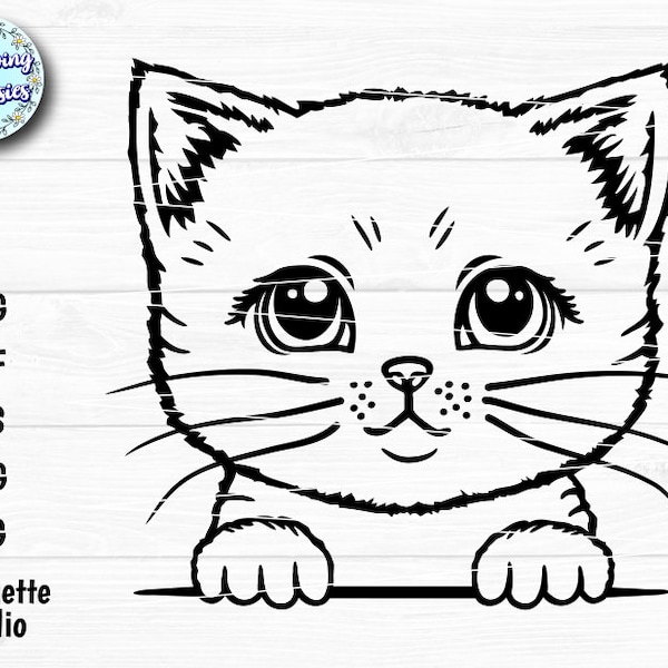CAT SVG, Cat face svg, Cat svg files for cricut, Cute cat svg, Cat svg for shirt, Animal svg file, Svg files for cricut and silhouette
