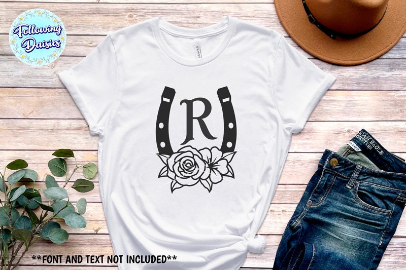 HORSESHOE SVG, Floral Horseshoe, Flowers, Ranch, Horses  display picture 2