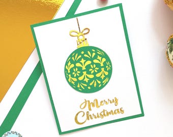 Christmas Card SVG: Cut File Template for Cricut & Silhouette (Digital Download)