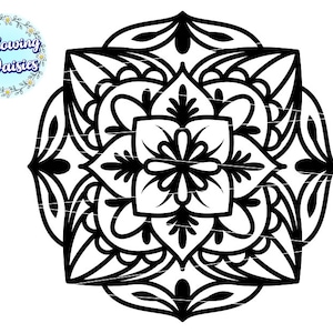 MANDALAS in SVG format No 2, Mandala vector, Mandala silhouette, Paper cut template, Svg files for cricut and silhouette, Instant Download image 4