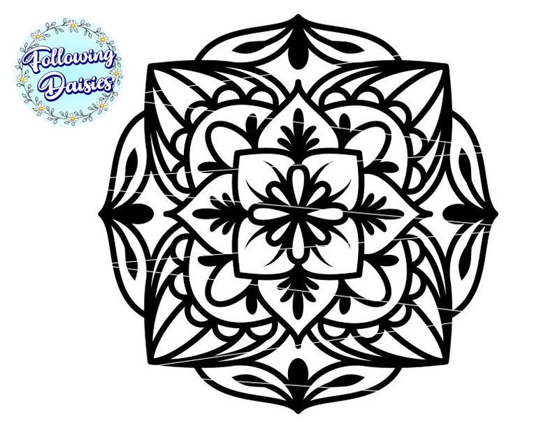 MANDALAS in SVG format No 2, Mandala vector, Mandala silhouette, Paper cut template, Svg files for cricut and silhouette, Instant Download image 4