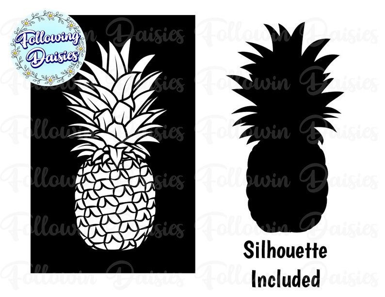 Download Clip Art Art Collectibles Paper Cut Template Pineapple Silhouette Svg Files For Cricut And Silhouette Pineapple Vector Instant Download Pineapple Svg 2