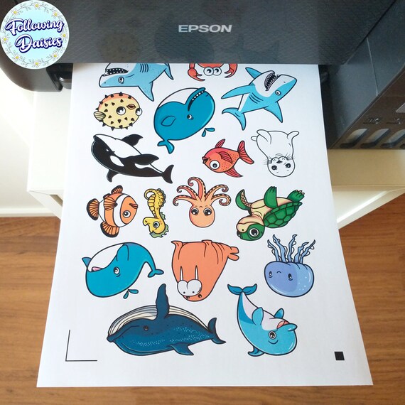 1000 Adesivi Rotondi Animali Marini - Diametro 5 Cm - Per Decorazioni, Regali E Attività Bambini