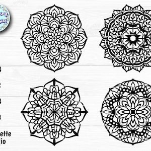 MANDALAS in SVG No 3, Mandala silhouette, Floral mandala, Zentangle, Mandala for cutting, Svg files for cricut and silhouette