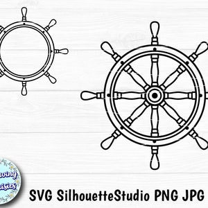 schiffsrad in SVG, Ruder, Nautik, Vintage, Kreuzfahrt, Ozean, Sommer, Monogramm, SVG-Dateien für Cricut und Silhouette, Papierschnittvorlage