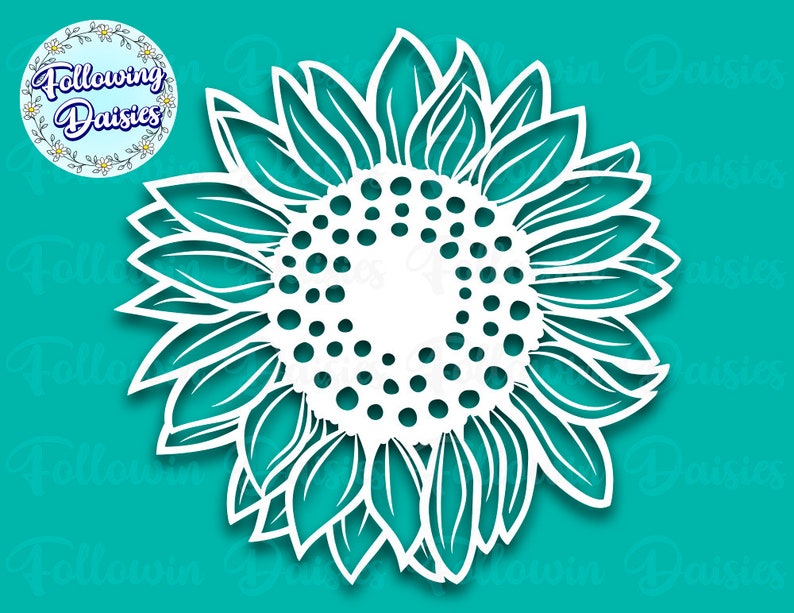 Download SUNFLOWER SVG Sunflower decorations Paper cut template Cut ...