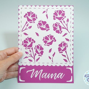 CARTÃO DE DIA DAS MÃES SVG, cartão de feliz dia das mães svg, cartão de dia das mães Cricut svg, arquivos Mama svg, arquivos Svg para cricut e silhueta