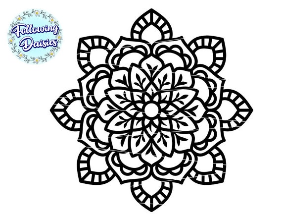 MANDALAS in SVG Format No 2, Mandala Vector, Mandala Silhouette, Paper Cut  Template, Svg Files for Cricut and Silhouette, Instant Download 