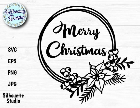 Download Art Collectibles Clip Art Christmas Templates Monogram Christmas Decoration Svg Files For Cricut And Silhouette Christmas Wreath In Svg Paper Cut Template