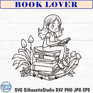 BOOK SVG, Book lover svg, Reading svg, Stack of books svg, Book svg for shirt, School svg, Student svg, Svg files for cricut and silhouette