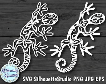 LIZARD in SVG, Lizard silhouette, Gecko, Instant download, Svg files for Cricut and Silhouette, Paper cut template