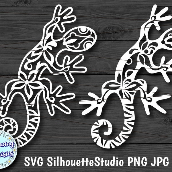 LIZARD in SVG, Lizard silhouette, Gecko, Instant download, Svg files for Cricut and Silhouette, Paper cut template