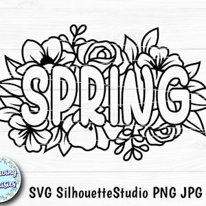 SPRING SVG DESIGN, Spring svg files for cricut, Spring flowers svg, Flowers svg, Floral, Svg files for cricut and silhouette